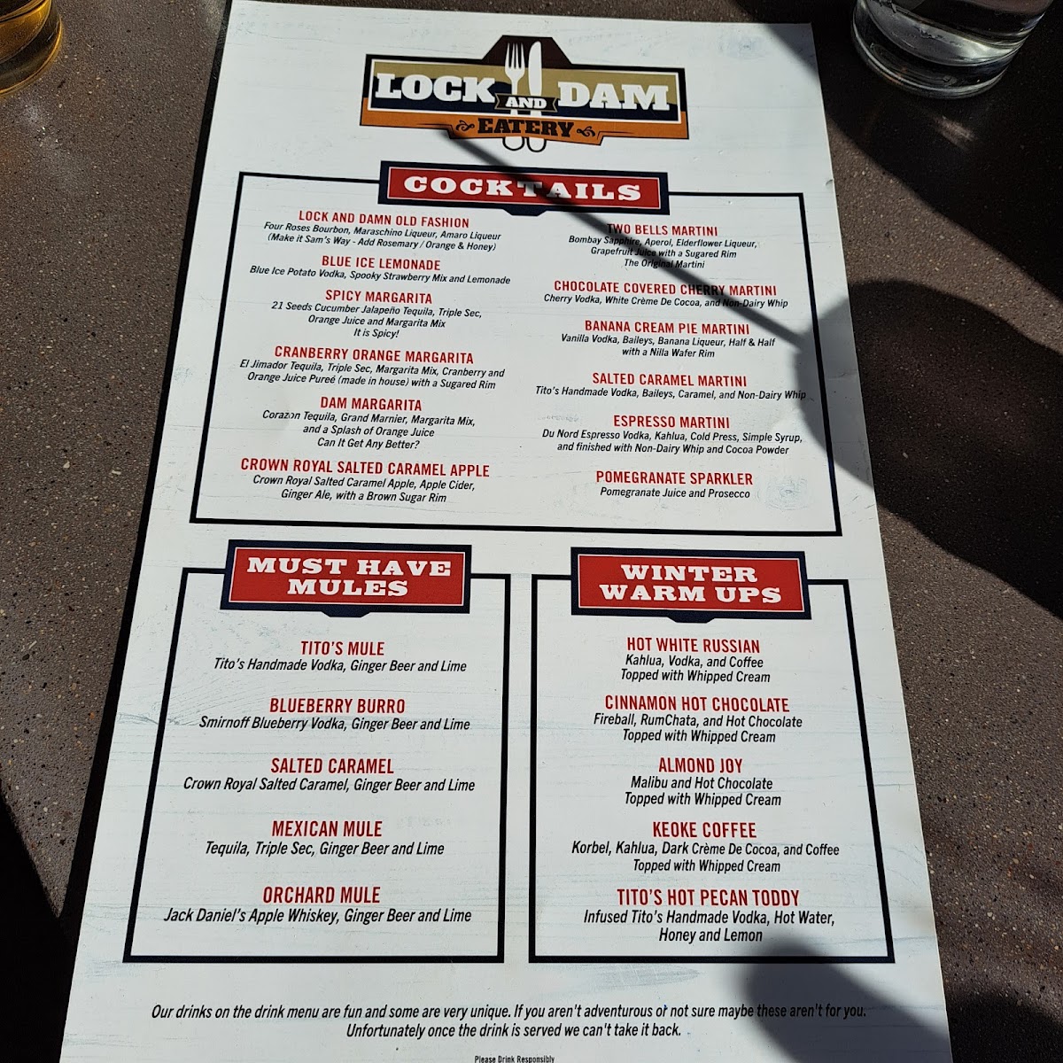 Menu - The Quarry Taphouse & Rock Range photo 4