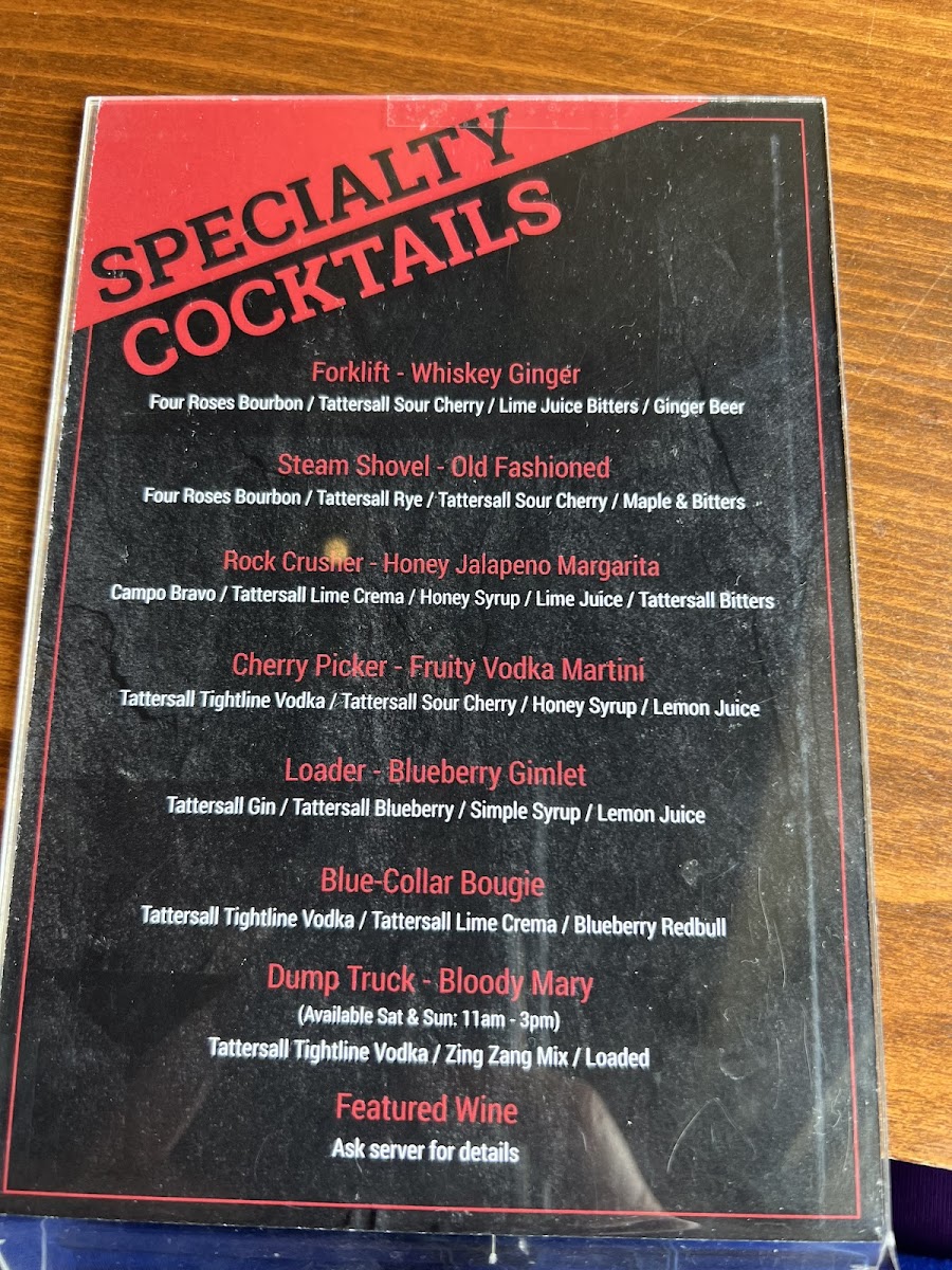 Menu - The Quarry Taphouse & Rock Range photo 7