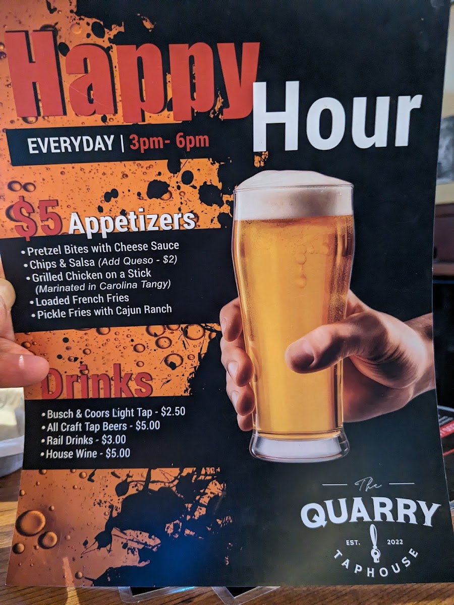 Menu - The Quarry Taphouse & Rock Range photo 8